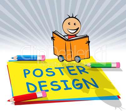 Poster Design Displays Creative Billboard 3d Illustration