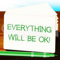 Everything Will Be Ok Cards 3d Illustration