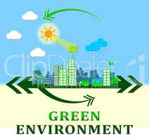 Green Environment Design Shows Ecology 3d Illustration
