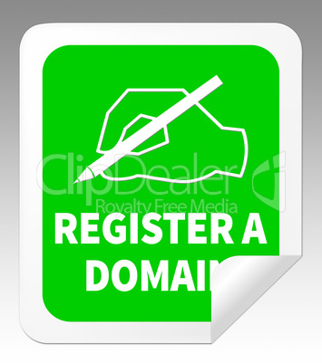 Register A Domain Indicates Sign Up 3d Illustration