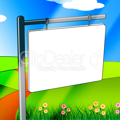 Blank Sign Showing Copy Space 3d Illustration