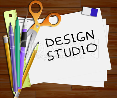 Design Studio Means Designer Office 3d Illustration