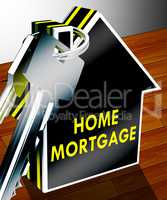 Home Mortgage Displays House Loan 3d Rendering