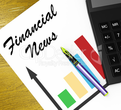 Financial News Meaning Finance Media 3d Illustration