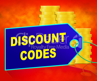 Discount Codes Means Saving Money 3d Illustration