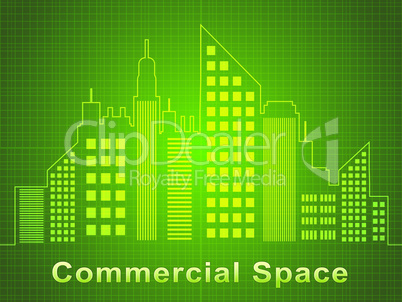 Commercial Space Represents Real Estate Offices 3d Illustration