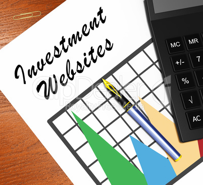 Investment Websites Meaning Investing Sites 3d Illustration