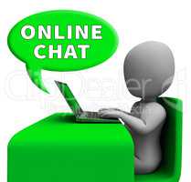 Online Chat Means Internet Messages 3d Rendering