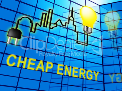 Cheao Energy Means Discount Power 3d Illustration