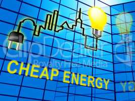 Cheao Energy Means Discount Power 3d Illustration