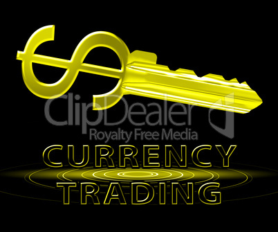 Currency Trading Means Foreign Currency 3d Illustration