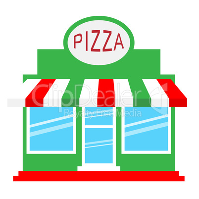 Pizza Shop Displays Pizzeria Restaurant 3d Illustration