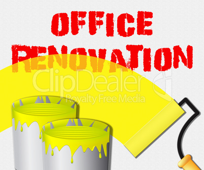 Office Renovation Displays Company Upgrading 3d Illustration