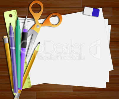 Blank Paper Showing Copyspace Notepad 3d Illustration