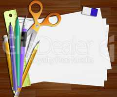 Blank Paper Showing Copyspace Notepad 3d Illustration