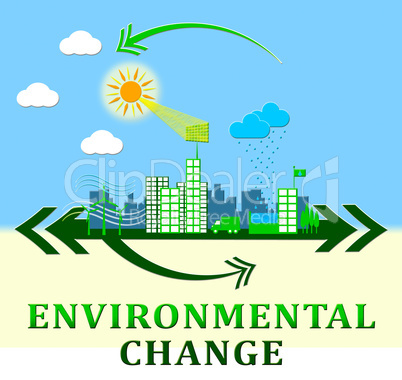 Environmental Change Shows Ecology Effect 3d Illustration