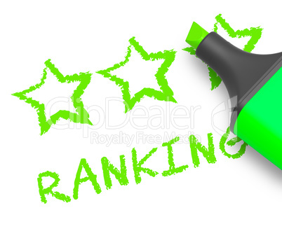 Ranking Stars Means Performance Report 3d Illustration