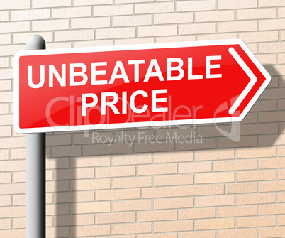 Unbeatable Price Means Best Deal 3d Illustration
