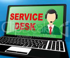 Service Desk Means Support Assistance 3d Illustration