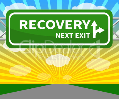 Recovery Sign Means Get Back 3d Illustration