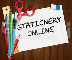 Stationery Online Paper Shows Web Supplies 3d Illustration