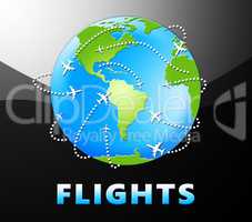 Flights Globe For Overseas Vacation 3d Illustration