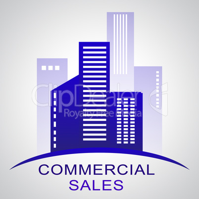 Commercial Sales Describing Real Estate Buildings 3d Illustratio