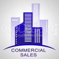 Commercial Sales Describing Real Estate Buildings 3d Illustratio