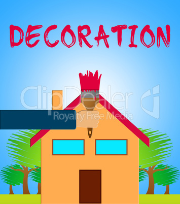 Home Decoration Means House Painting 3d Illustration