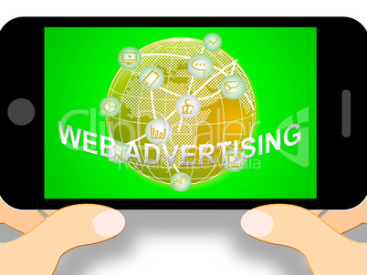 Web Advertising Showing Site Marketing 3d Illustration