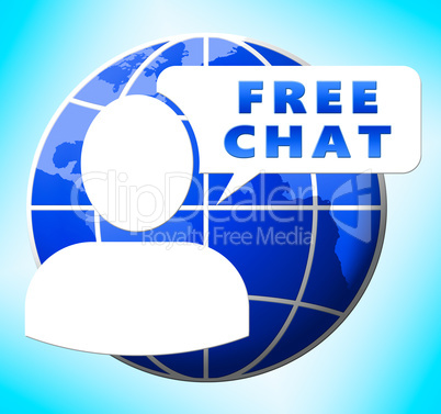 Free Chat Shows Internet Messages 3d Illustration