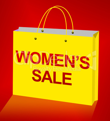 Womens Sale Displays Retail Promotion 3d Illustration