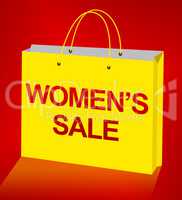 Womens Sale Displays Retail Promotion 3d Illustration
