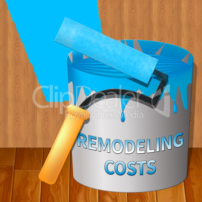 Remodeling Costs Showing House Remodeler 3d Illustration