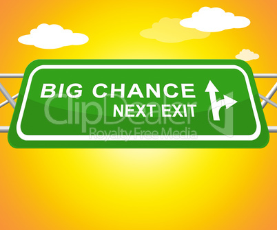 Big Chance Showing Business Possibilities 3d Illustration