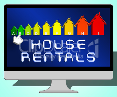 House Rentals Representing Real Estate 3d Illustration