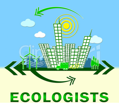 Ecologists Showing Earth Day Environment 3d Illustration