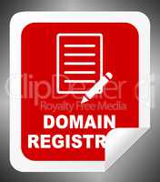 Domain Registration Indicates Sign Up 3d Illustration