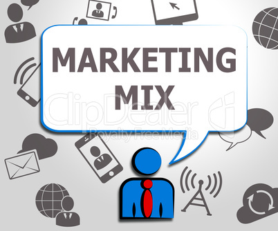Marketing Mix Place Price Product 3d Illustration