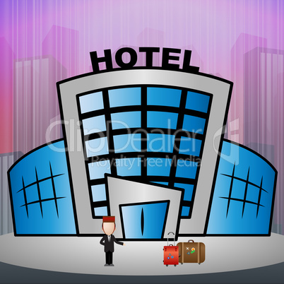 Hotel Room Means City Reservation 3d Illustration