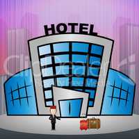 Hotel Room Means City Reservation 3d Illustration