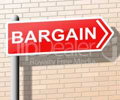 Bargain Sign Means Special Offer 3d Illustration