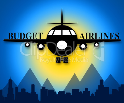 Budget Airlines Showing Special Offer Flights 3d Illustration