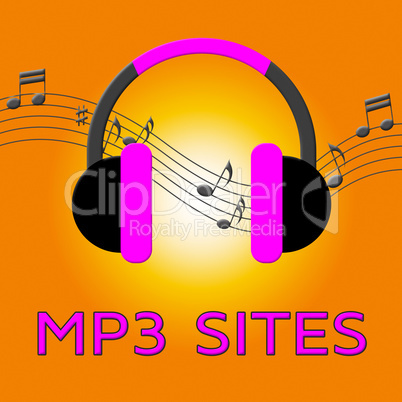 Mp3 Sites Shows Music Downloads 3d Illustration