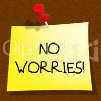 No Worries Showing Being Calm 3d Illustration