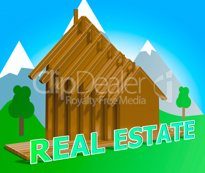 Real Estate Houses Means Property 3d Illustration