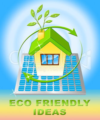 Eco Friendly Ideas Displays Green Concepts 3d Illustration
