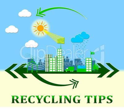 Recycling Tips Meaning Recycle Advice 3d Illustration