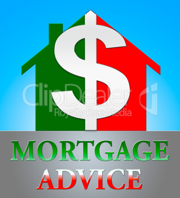Mortgage Advice Indicating Home Loan 3d Illustration