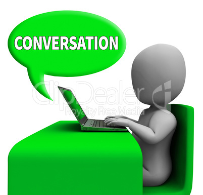 Conversation Bubble Shows Global Communications 3d Rendering